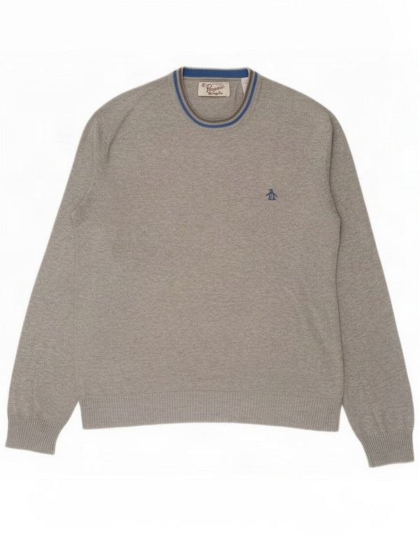 Penguin Pull col rond pour homme Gris moyen