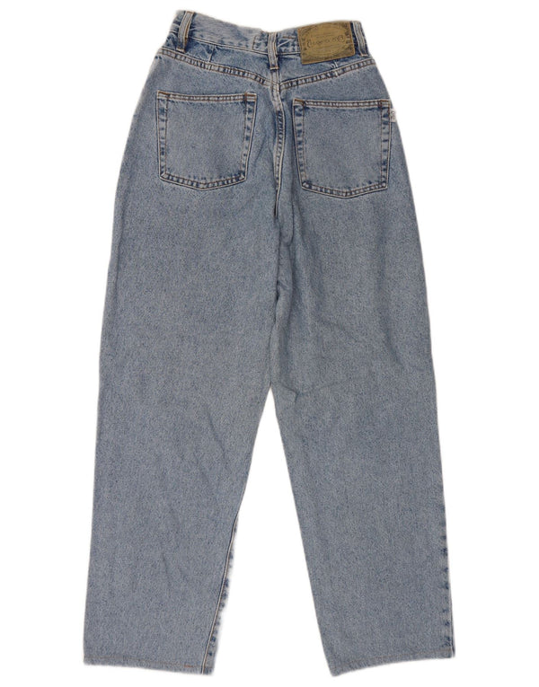 vintage Femme Coupe Régulière Taille Haute Jeans W27 L27 Coton Bleu