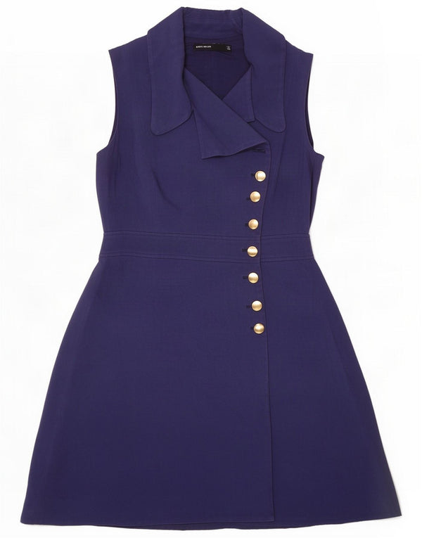 Karen Millen Damen A-Linien-Kleid UK 10 Small Blau