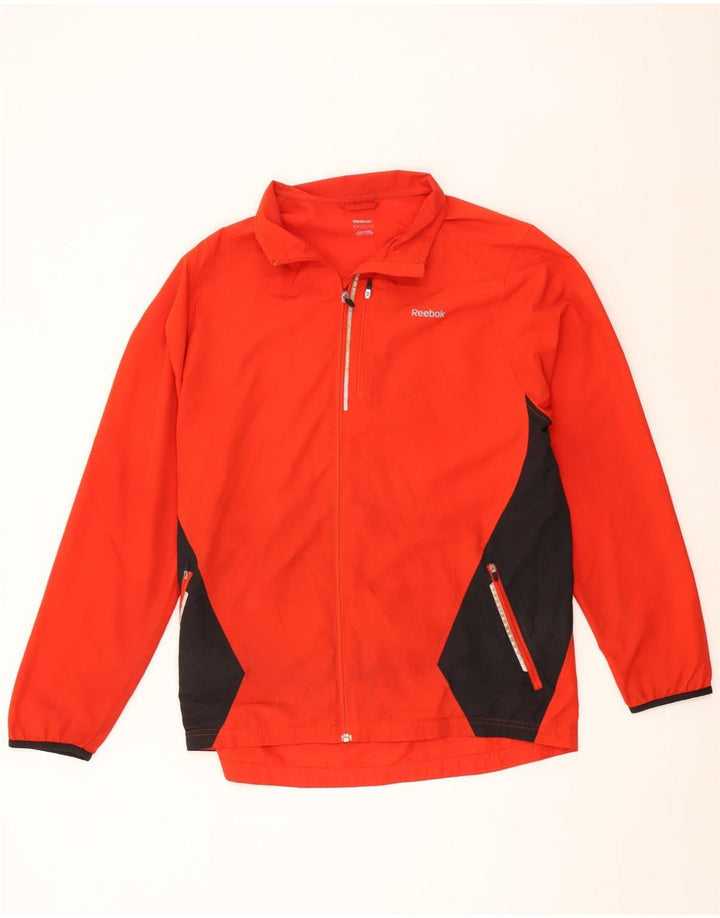 Giacca da ginnastica da uomo Reebok grande rossa in poliestere color block