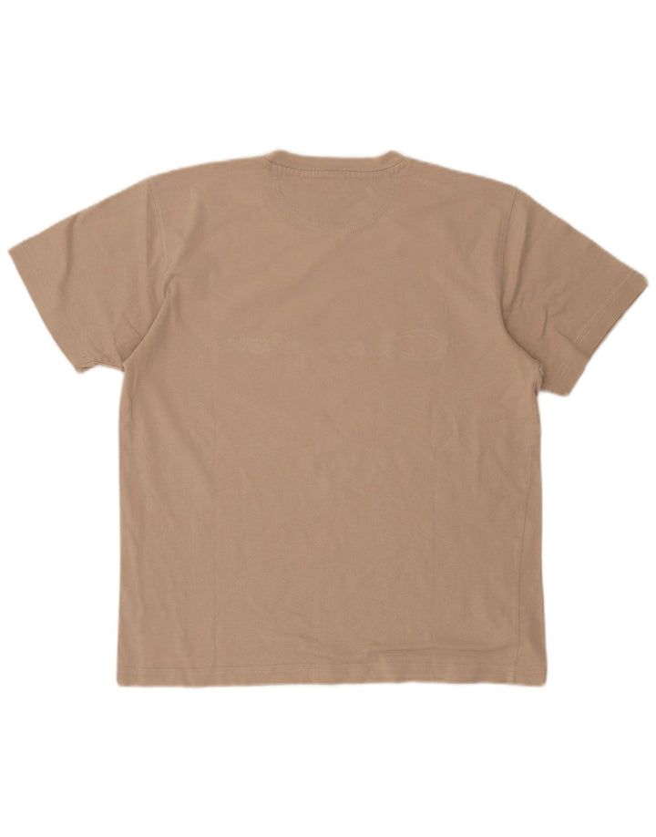 Champion Mens Graphic T-Shirt Top Small Beige