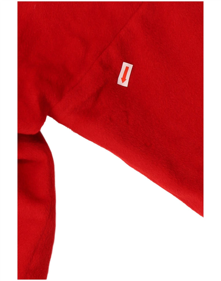 Jaeger Womens Oversized Double Breasted Coat UK 14 Large  Red Angora