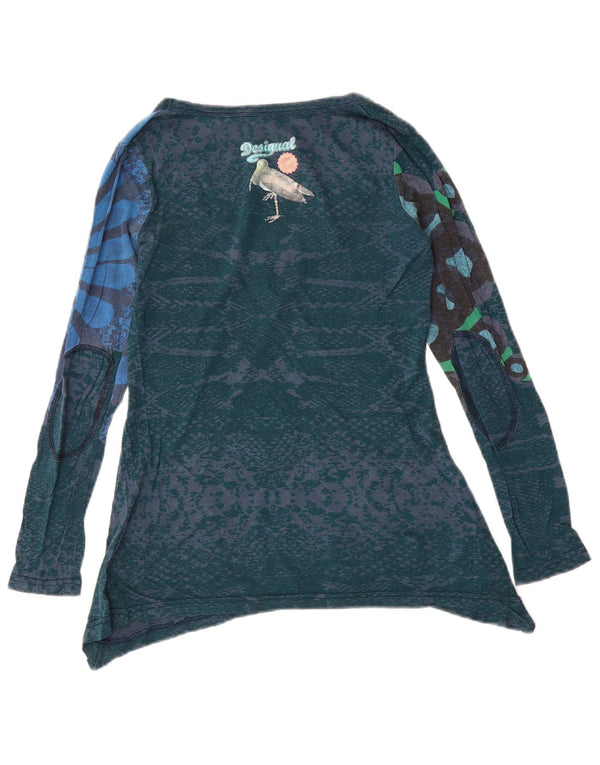 Desigual Chemisier Top UK 10 Small Multicolore Floral Viscose Femme