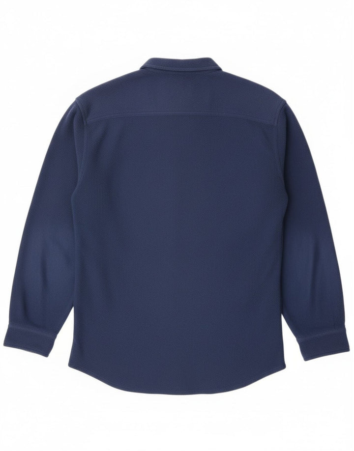 Fila Mens Fleece Shirt IT 46 Small Navy Blue Polyester