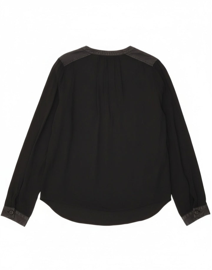 Tommy Hilfiger Womens Oversized Long Sleeve Blouse Top US 4 Small Black