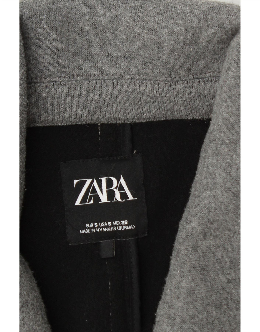 Zara Womens Oversized Overcoat UK 10 Small Grey