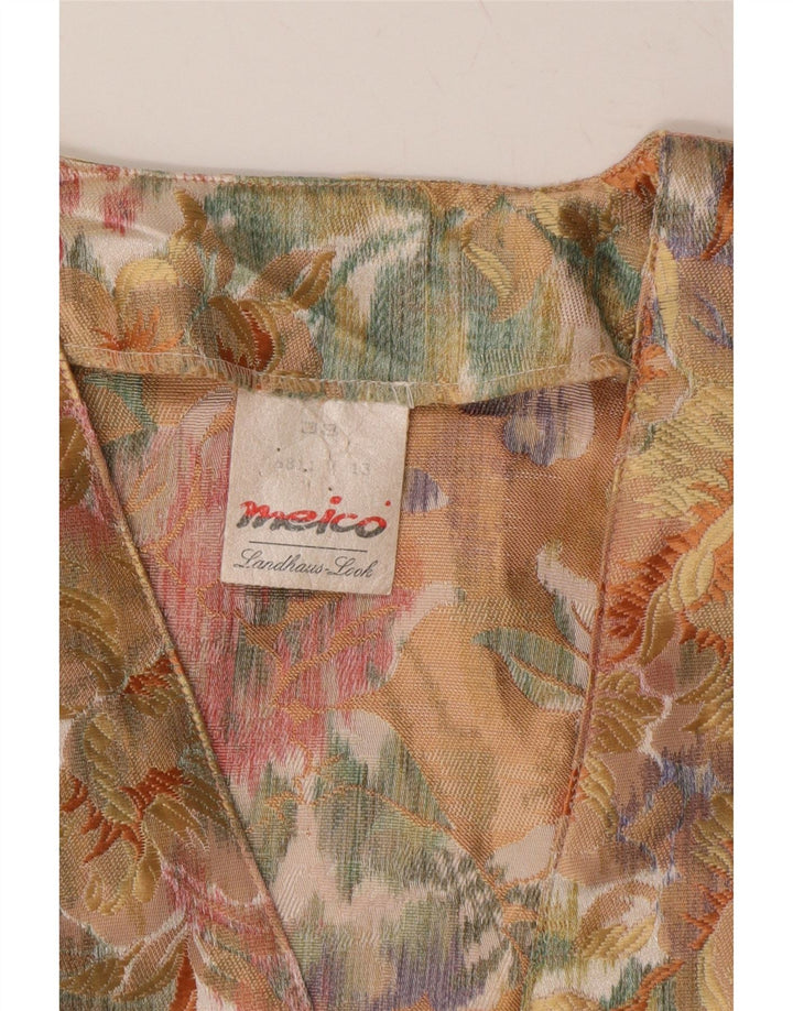 MEICO Womens 3 Button Blazer Jacket IT 38 XS Multicoloured Floral Vintage Meico and Second-Hand Meico from Messina Hembry 