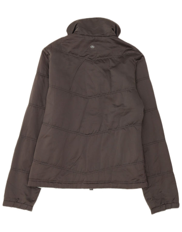 Rip Curl Womens Reversible Padded Jacket UK 12 Medium Grey Polyester