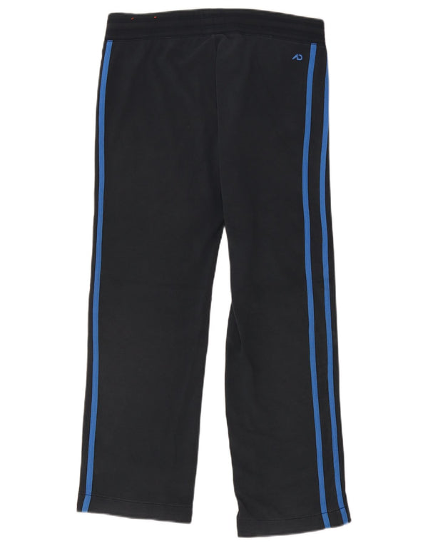 Nike Womens Tracksuit Trousers UK 14 Medium Navy Blue Colourblock Cotton