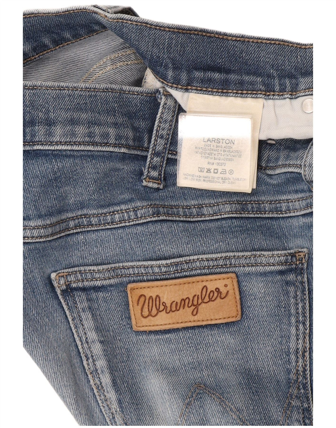 Wrangler Mens Larston Slim Jeans W32 L32 Blue Cotton