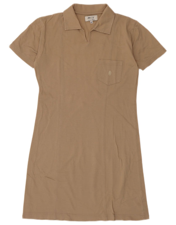 Marina Yachting Womens Polo Dress UK 12 Medium Beige Cotton