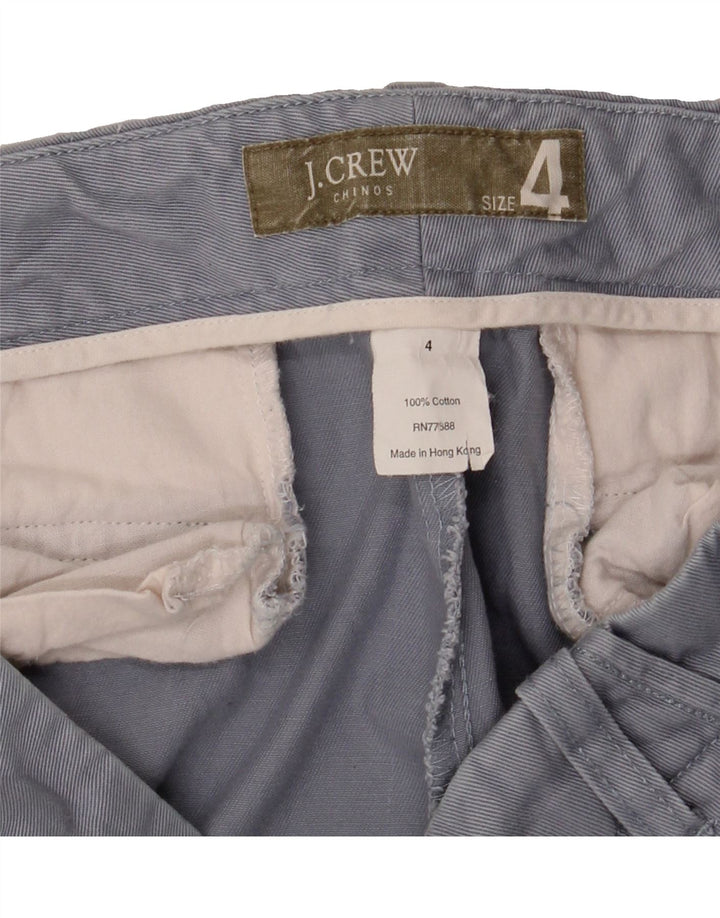 J. CREW Womens Chino Shorts US 4 Small W27  Grey Cotton Vintage J. Crew and Second-Hand J. Crew from Messina Hembry 