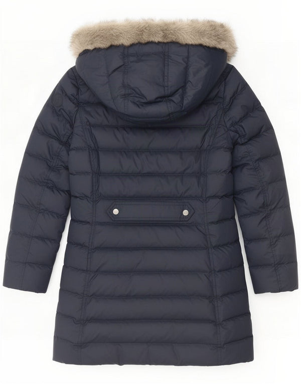 Abrigo acolchado con capucha para mujer Tommy Hilfiger UK 40 Small Azul marino Poliéster