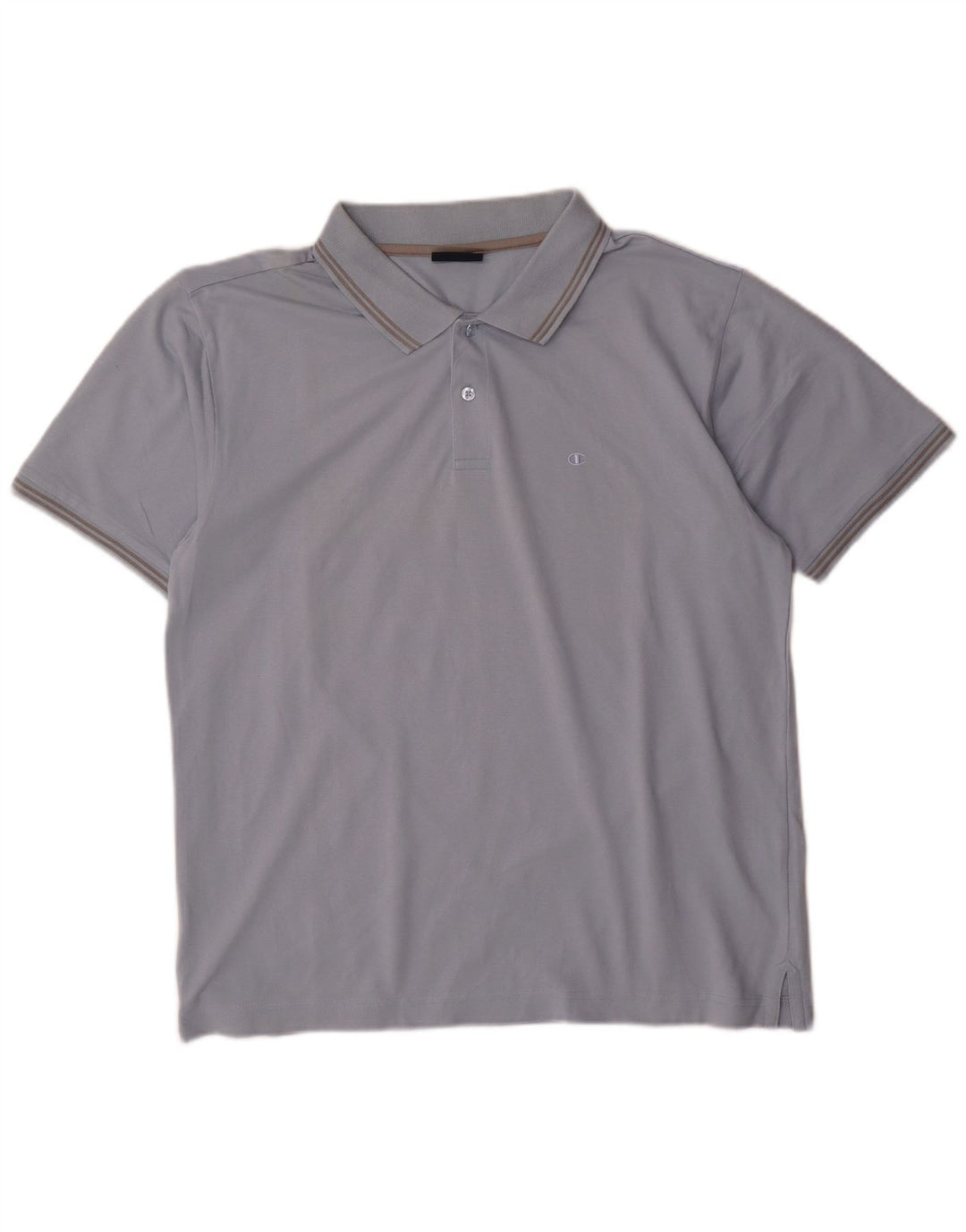 Champion Mens Polo Shirt Medium Blue Cotton