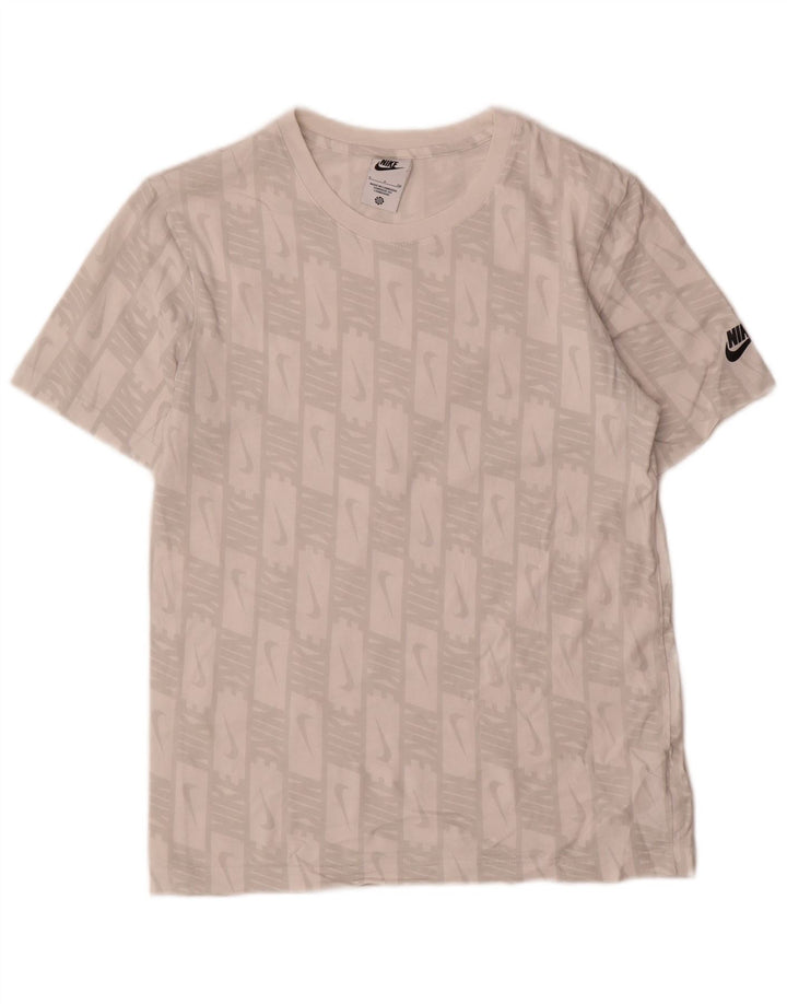 Nike grafisk T-shirt top til mænd, lille hvid bomuld