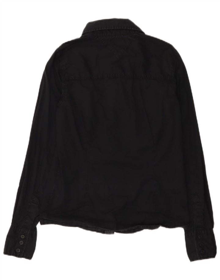 Tommy Hilfiger Dameskjorte UK 12 Medium Sort Bomuld