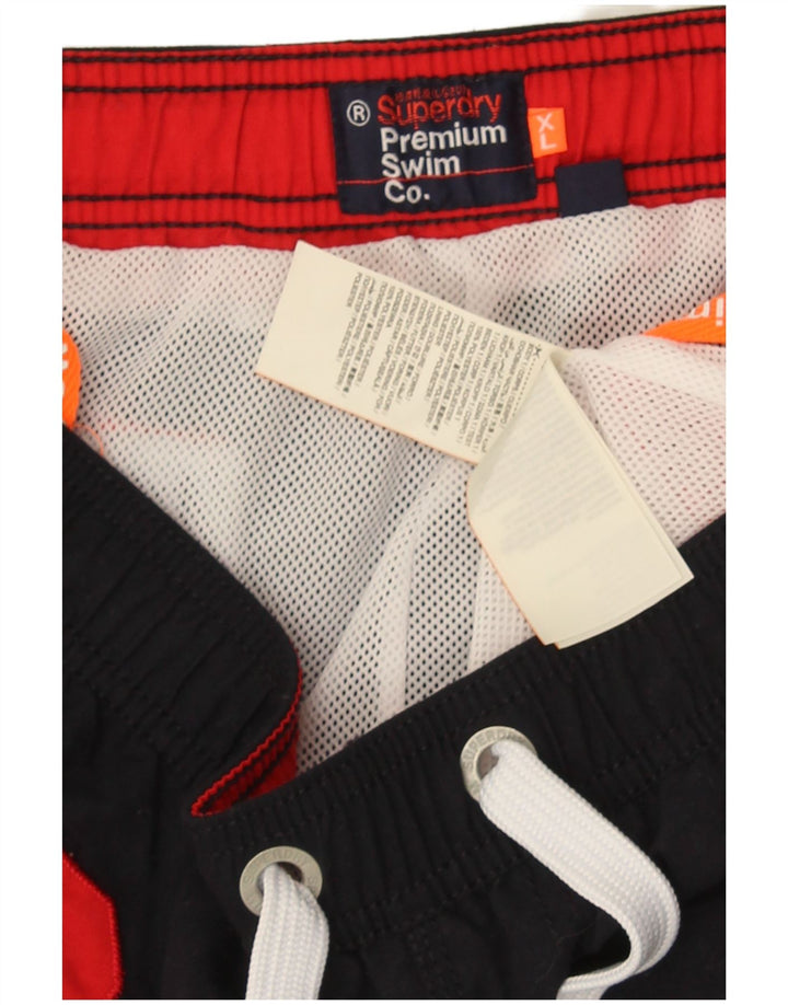 Superdry Mens Graphic Swimming Shorts XL  Black Polyester