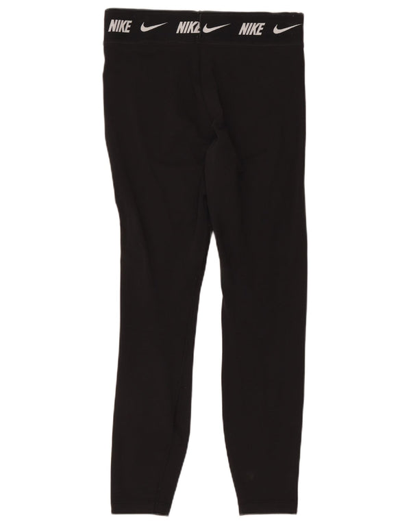Nike Womens Tight Fit Graphic Leggings UK 16 Large Black Cotton
