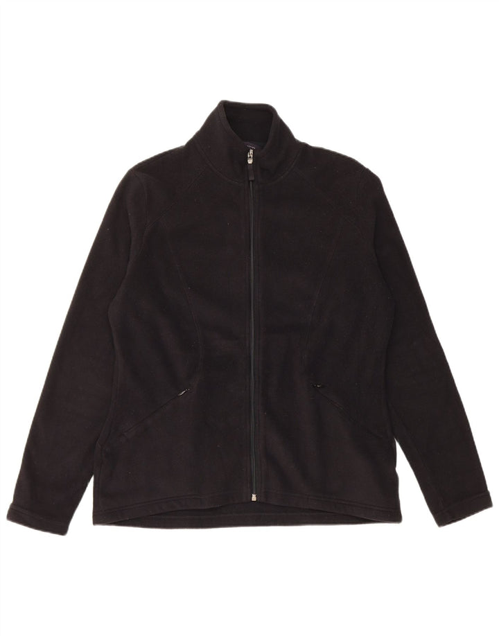 Marks & Spencer Fleecejakke til kvinder UK 12 Medium Sort Polyester