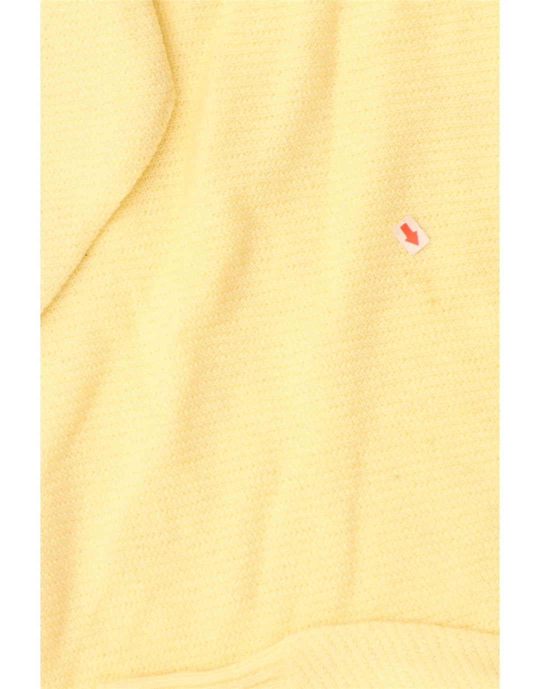 Maglione maglione girocollo da donna VINTAGE UK 14 lana gialla media