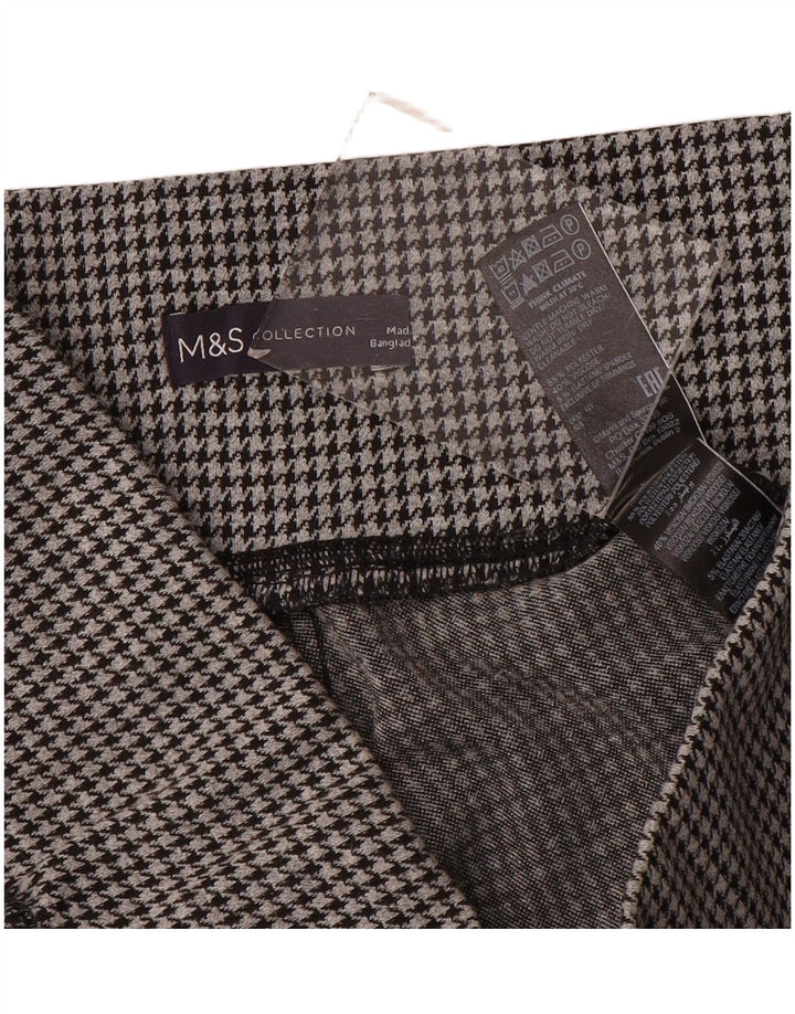 Legginsy damskie Marks & Spencer UK 14, duże, szare, z poliestru w pepitkę