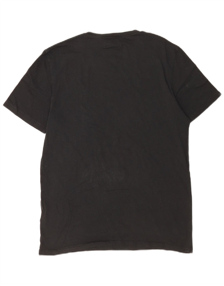 COS Mens Regular Fit T-Shirt Top Medium Black Cotton