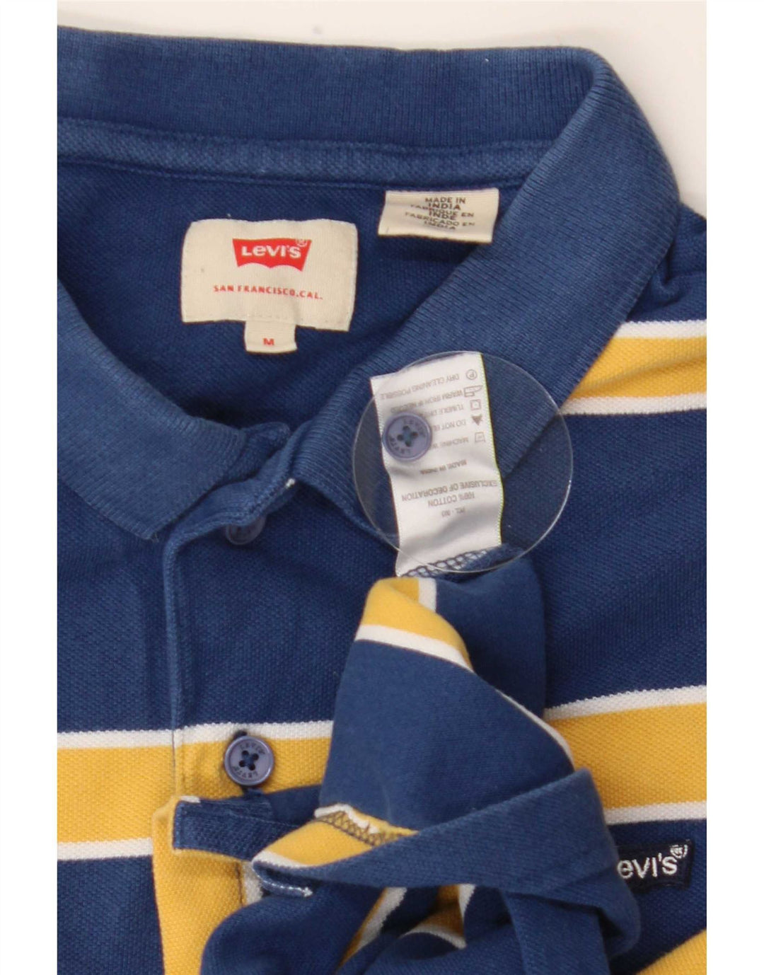 Levi's herre poloshirt Medium marineblå stribet bomuld