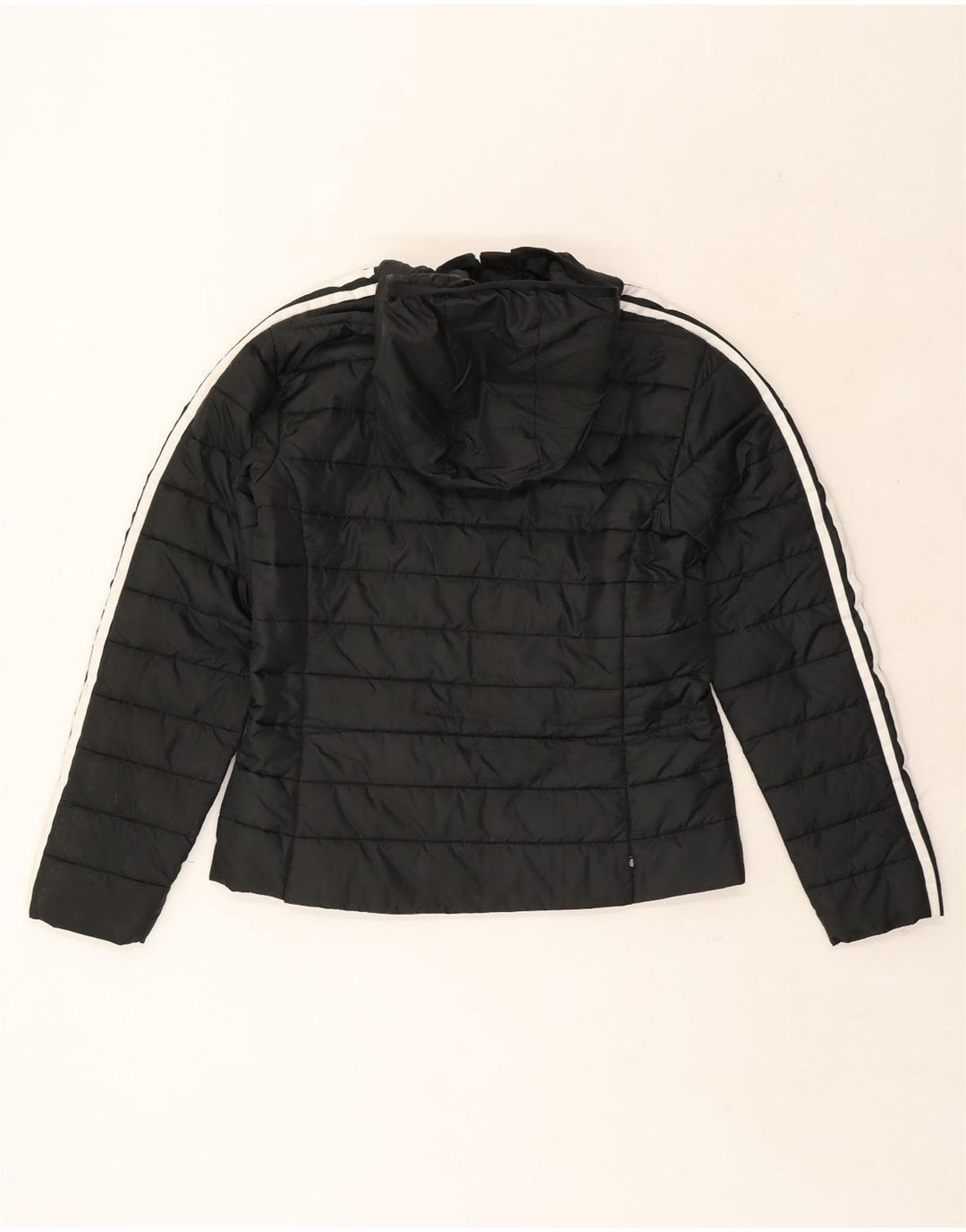 Adidas Polstret hættejakke til kvinder UK 12 Medium Sort Polyester