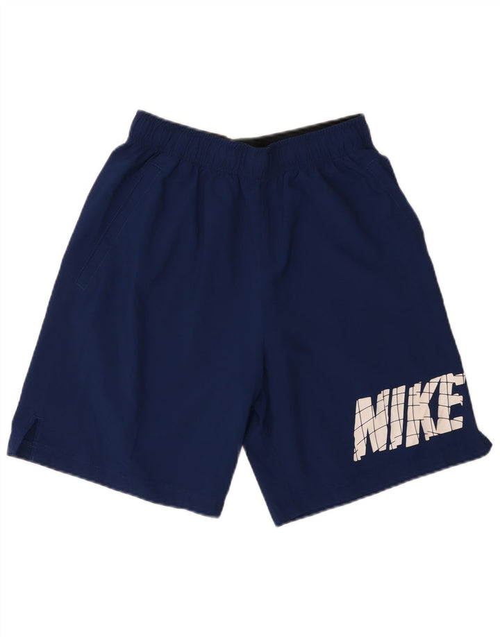 Мужские спортивные шорты NIKE Dri Fit с рисунком, средний темно-синий, полиэстер