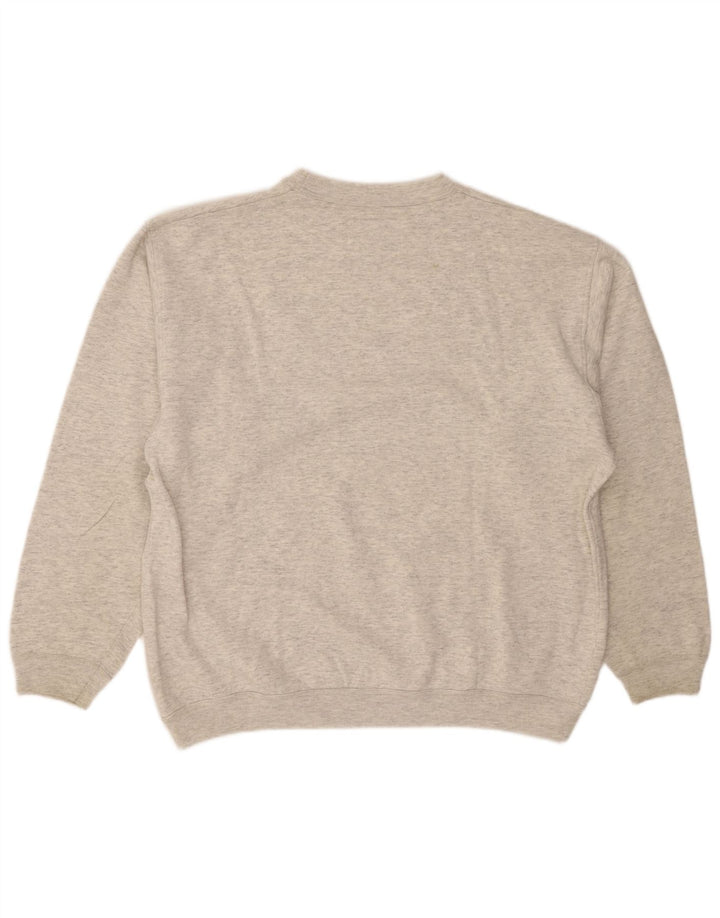 Champion Mens Graphic Sweatshirt Jumper XL Grey Flecked Cotton