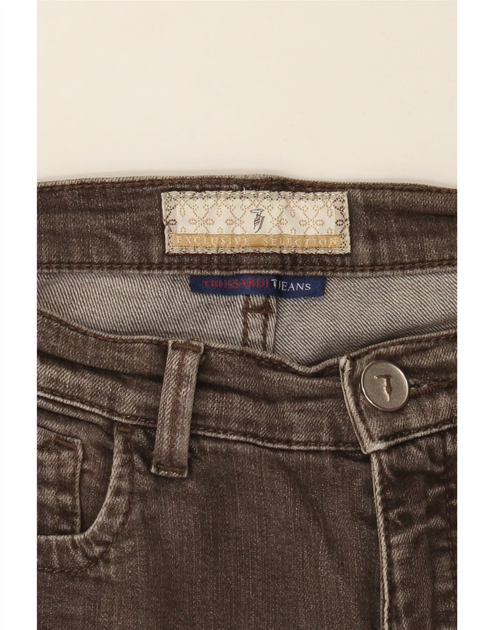 TRUSSARDI Womens Slim Jeans W28 L31 Brown Vintage Trussardi and Second-Hand Trussardi from Messina Hembry 
