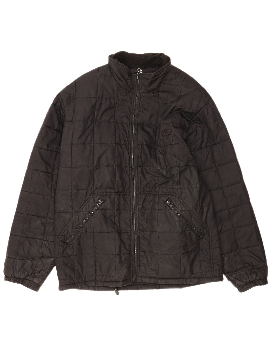 Quiksilver Mens Quilted Jacket UK 40 Large Black