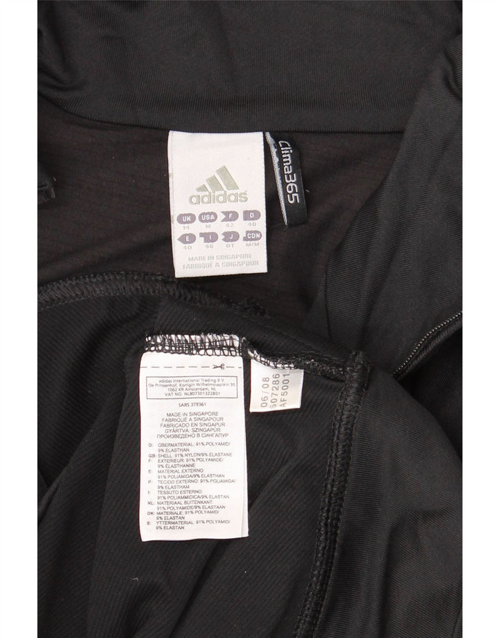 Damska kurtka dresowa ADIDAS Climalite UK 14, duża, czarna, poliamidowa