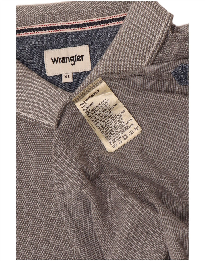 Polo da uomo WRANGLER XL in cotone grigio