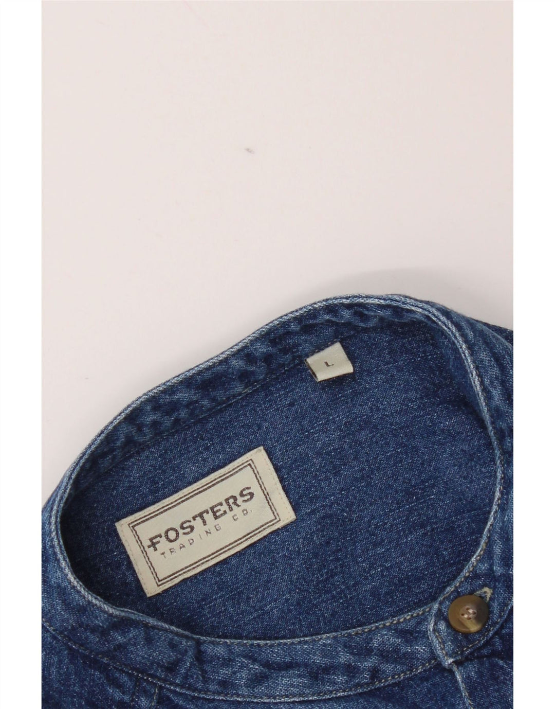 Fosters Herren-Jeanshemd, Größe L, Blau