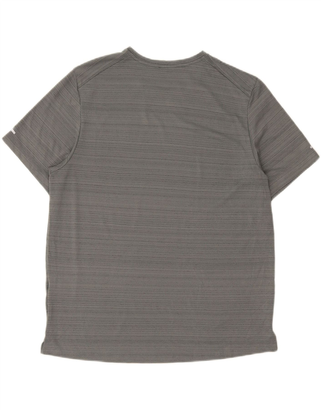 Nike Mens Dri Fit T-Shirt Top Large Grey Pinstripe Polyester