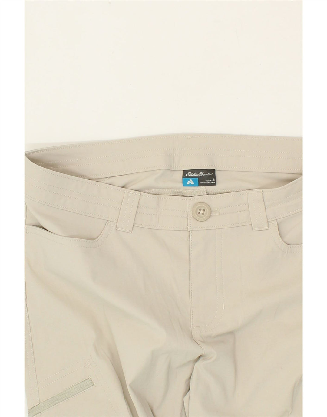 EDDIE BAUER Womens Straight Cargo Capri Trousers US 6 Medium W32 L20 Beige Vintage Eddie Bauer and Second-Hand Eddie Bauer from Messina Hembry 