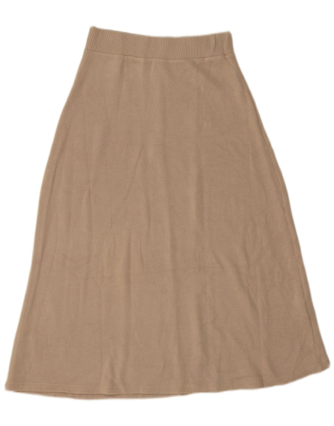 Zara Femme Jupe Évasée En Tricot Petite W26 Beige Viscose
