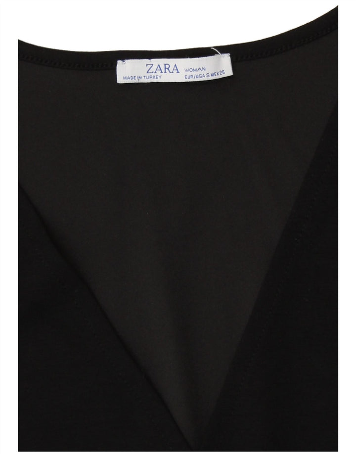 Zara Womens Regular Basic Dress UK 10 Small Black
