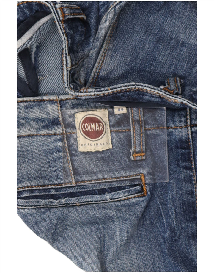 Colmar Womens Distressed Slim Cropped Jeans IT 44 Medium W30 L26 Blue