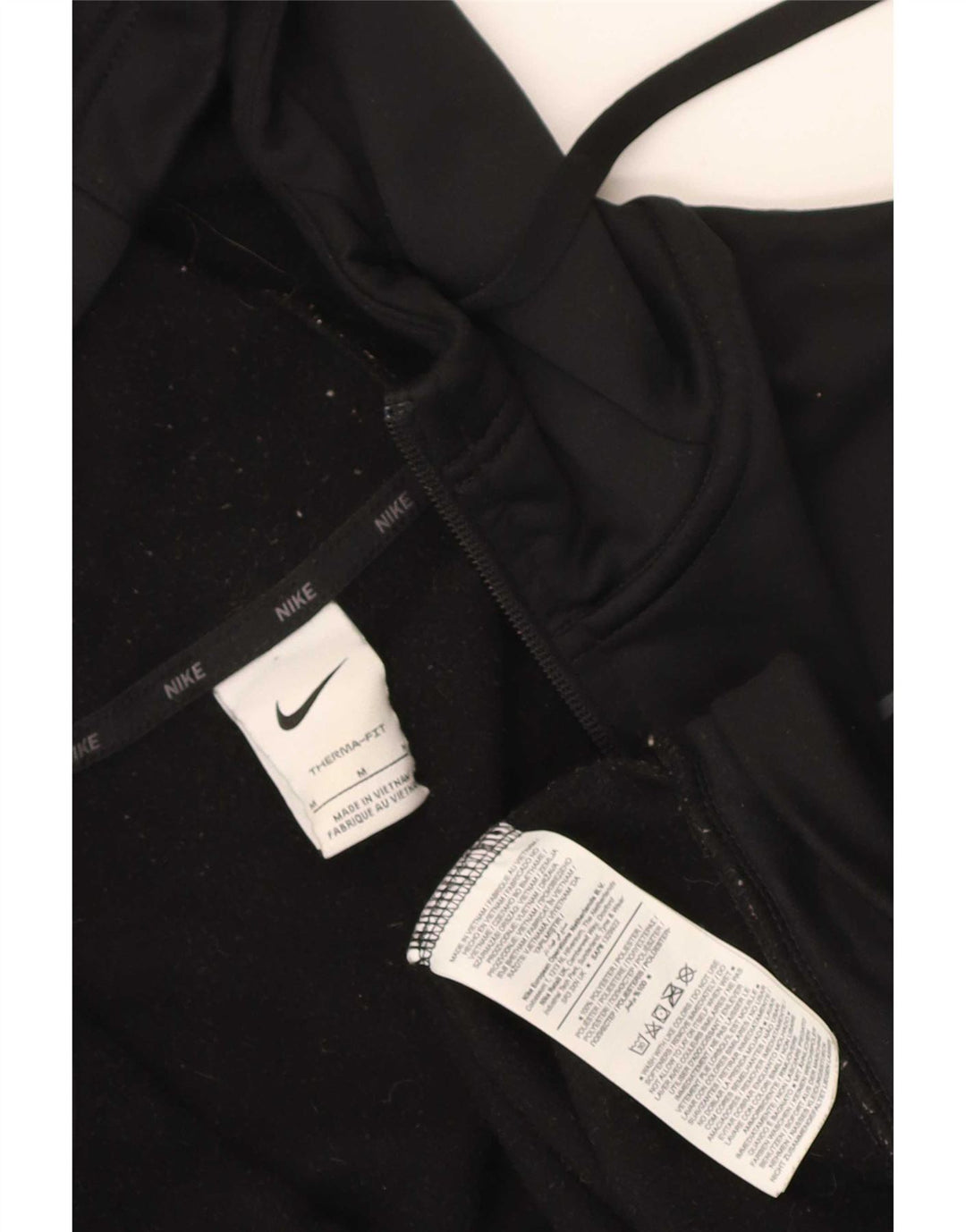 Nike Mens Therma-Fit Zip Hoodie Sweater Medium Black Polyester