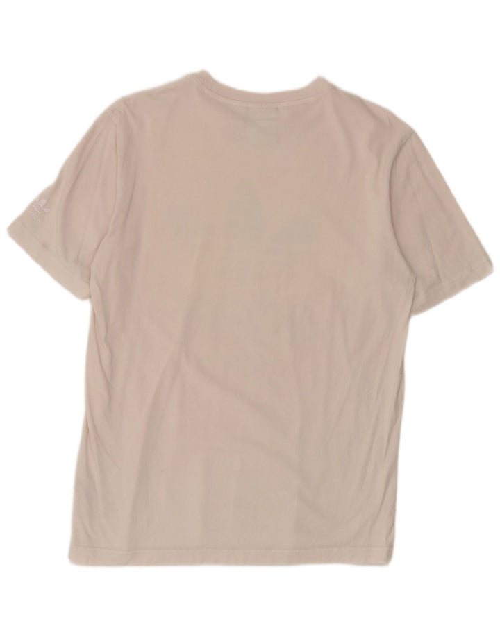 Adidas Mens Graphic T-Shirt Top Small White Cotton
