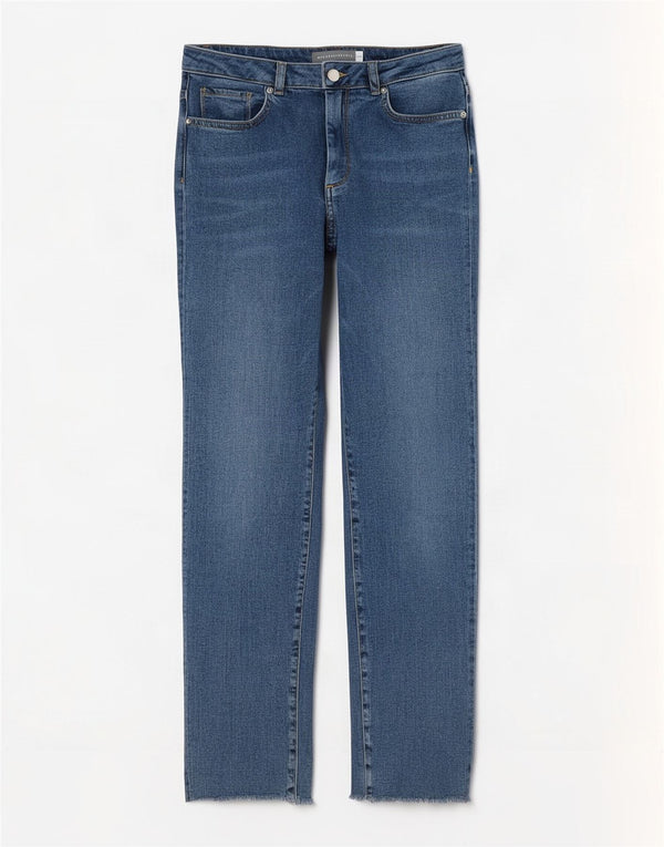 MINT VELVET Womens Straight Jeans UK 10 Small W27 L26 Blue Cotton