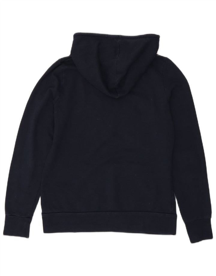 CHAMPION Womens Hoodie Jumper UK 12 Medium Navy Blue