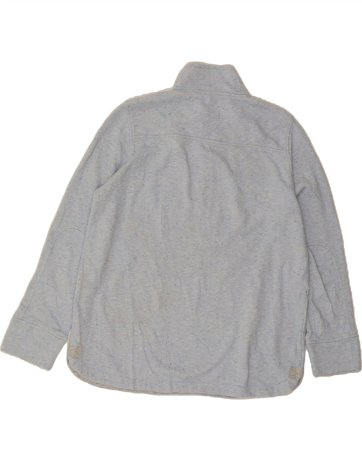 ORVIS Womens Zip Neck Sweatshirt Jumper UK 14 Medium Blue Cotton Vintage Orvis and Second-Hand Orvis from Messina Hembry 