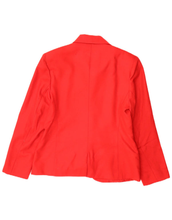 Vintage Womens 5 Button Blazer Jacket IT 44 Medium Red Wool Classic