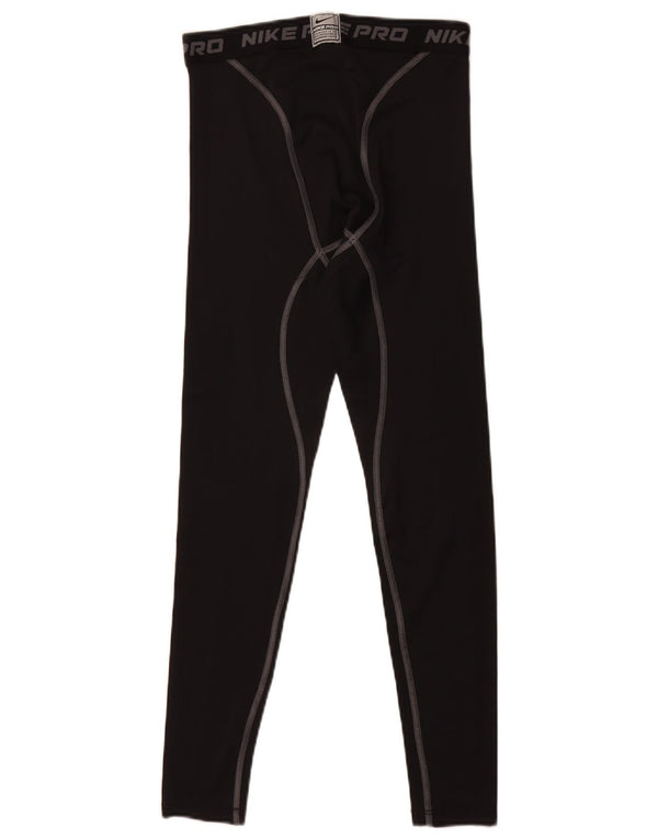 Nike Mens Graphic Leggings UK 39/41 Medium Black Polyester