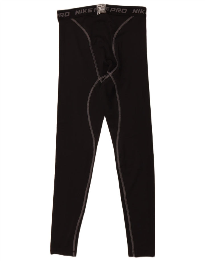 Nike Mens Graphic Leggings UK 39/41 Medium Black Polyester