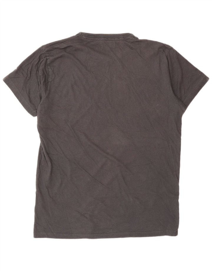 Jack & Jones Mens Graphic T-Shirt Top Medium Grey Cotton