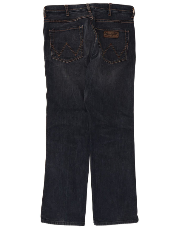 Wrangler Mens Arizona Stretch Straight Jeans W33 L30 Azul Marinho Algodão